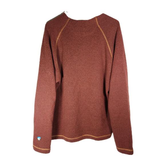Kuhl Men's Stovepipe Alfpaca Large Rust Sherpa Outdoor Fleece Pullover Sweats - Picture 7 of 10